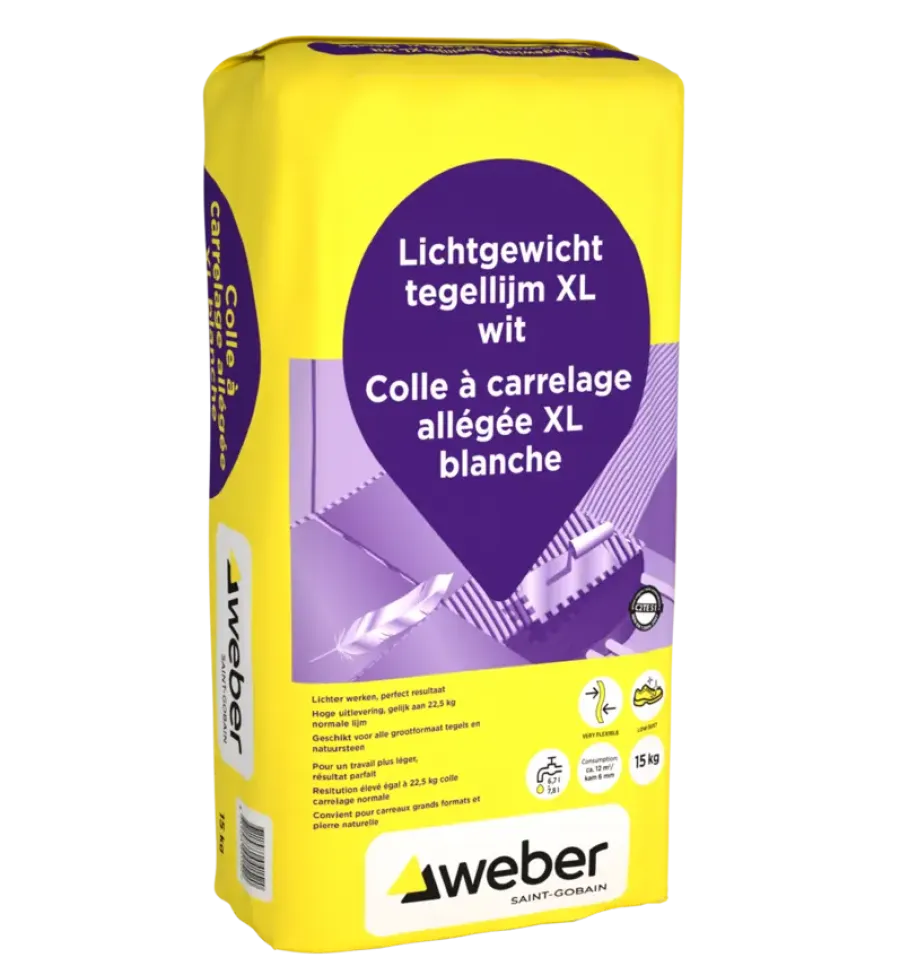 Weber Saint-Gobain Weber Beamix lichtgewicht tegellijm XL wit 15 kg
