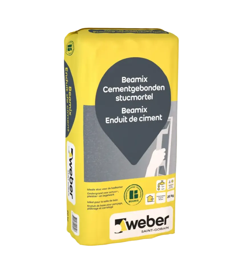 Weber Beamix stucmortel lichtgrijs 20 kg