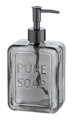 Geen Wenko Pure Soap zeepdispenser glas grijs