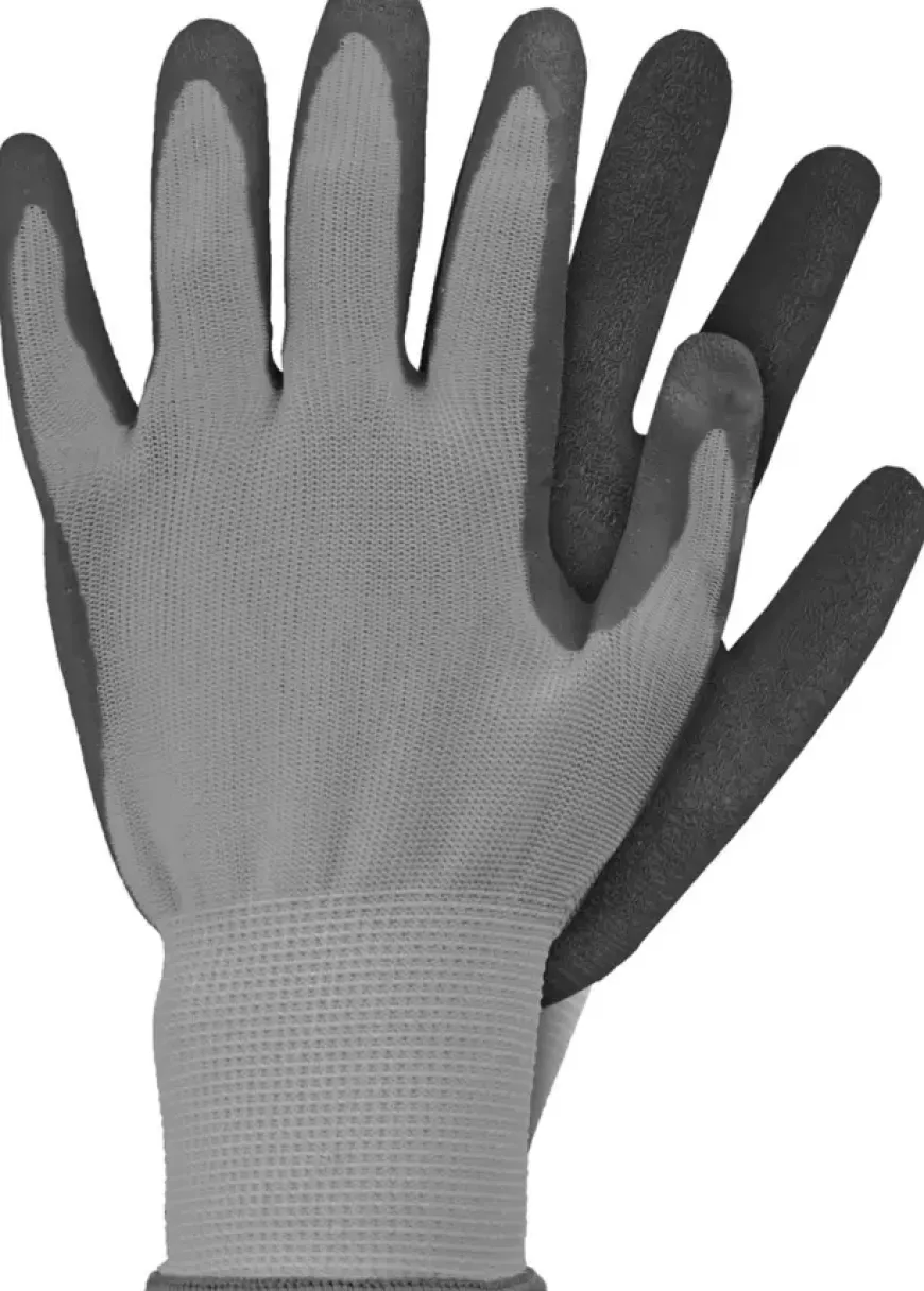 Werkhandschoen latex grijs S