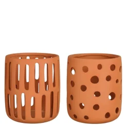 Geen Windlicht terracotta - h22xø19 cm - per stuk