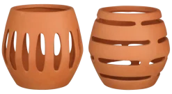 Geen Windlicht terracotta - h18xø19 cm - per stuk