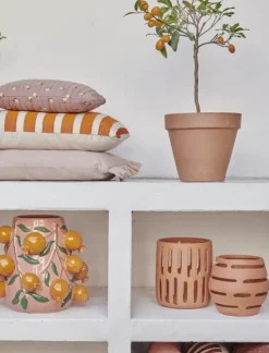 Geen Windlicht terracotta - h18xø19 cm - per stuk