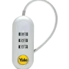 Yale Bagage Hangslot met cijferslot TSA met flexibele kabel wit