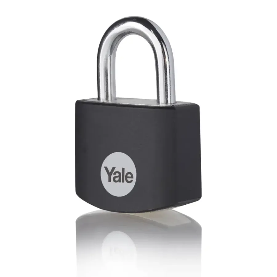 Yale Hangslot aluminium 25 mm zwart
