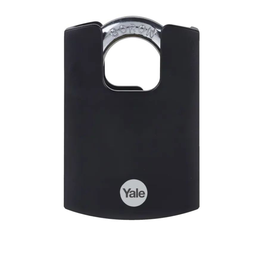 Yale Hangslot messing zware uitvoering 50 mm met zwarte body
