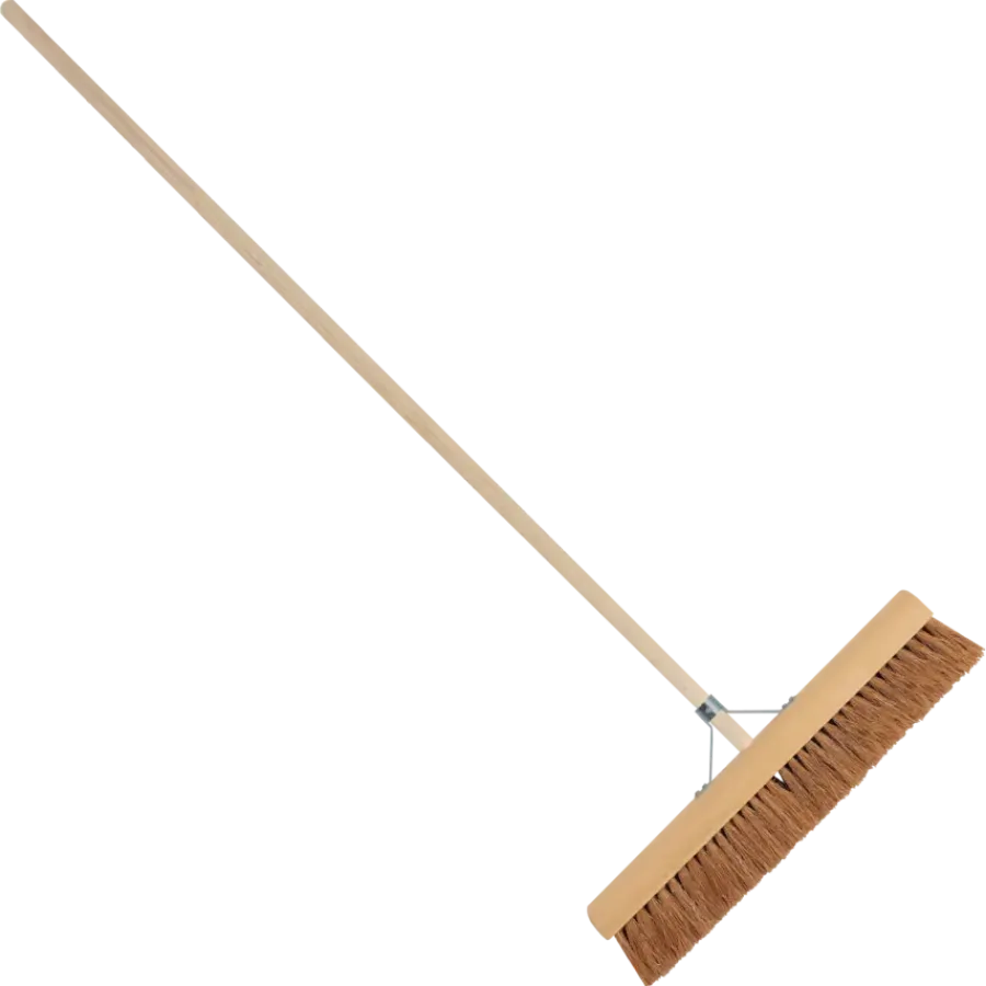 Talen Tools Zaalveger bezem kokos 60 cm met steel 160 cm