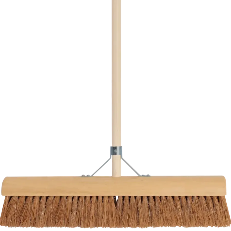 Talen Tools Zaalveger bezem kokos 60 cm met steel 160 cm